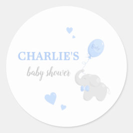Niedlicher Elephant Baby Shower Boy Sticker