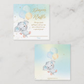 Niedlicher Elephant Balloons Boy Baby Diaper Raffl Begleitkarte (Vorne/Hinten)