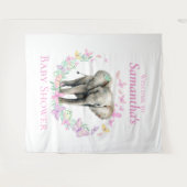 Niedlicher Elephant Butterfly Hintergrund Wandteppich (Vorderseite (Horizontal))