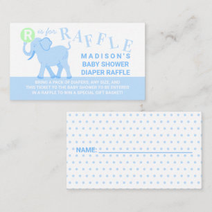 Niedlicher Elephant Diaper-Raffle-Ticket für den b Begleitkarte
