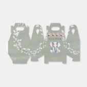 Niedlicher Elephant Eucalyptus Pink Baby Dusche Geschenkschachtel (Ungefaltet)