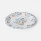 Niedlicher Elephant Fall Boy Paper-Teller zum erst Pappteller (Schrägansicht)