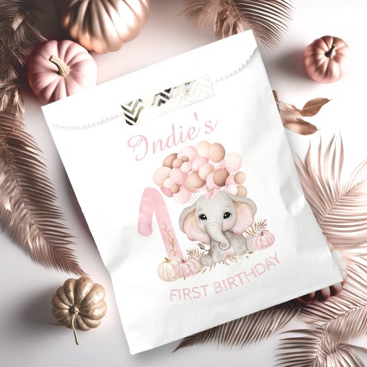 Niedlicher Elephant Fall Girl Gunst Bag Geschenktütchen