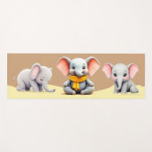 Niedlicher Elephant Flow Yoga Mat Yogamatte (Vorderseite (Horizontal))