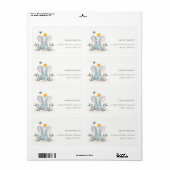 Niedlicher Elephant Foliage Woodland Kinder Adress (Vorne)