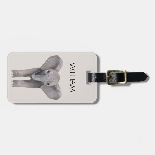 Niedlicher Elephant Gepäckanhänger (Vorderseite horizontal)