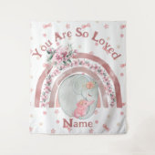 Niedlicher Elephant Rainbow Wandteppich (Vorderseite)