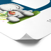 Niedlicher Elephant Safari Monogram Kinderzimmer R Poster (Ecke)