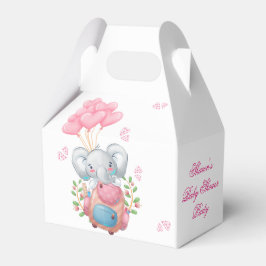 Niedlicher Elephant und Balloon Baby Shower Fevor  Geschenkschachtel