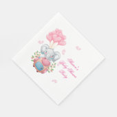 Niedlicher Elephant und Balloon Baby Shower Paper  Serviette (Ecke)