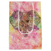 Niedlicher Elephant Wasserfarbe handgezeichnete He Mittlere Geschenktüte (Rückseite)