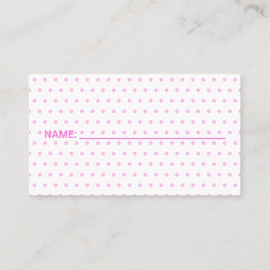 Niedlicher Elephant-Windeln-Raffle-Ticket in Rosa Begleitkarte (Rückseite)