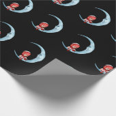 Niedlicher Elf auf dem Mond Geschenkpapier (Ecke)