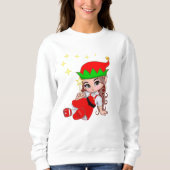 Niedlicher Elf mit Sternen Sweatshirt (Vorderseite)