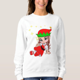 Niedlicher Elf mit Sternen Sweatshirt