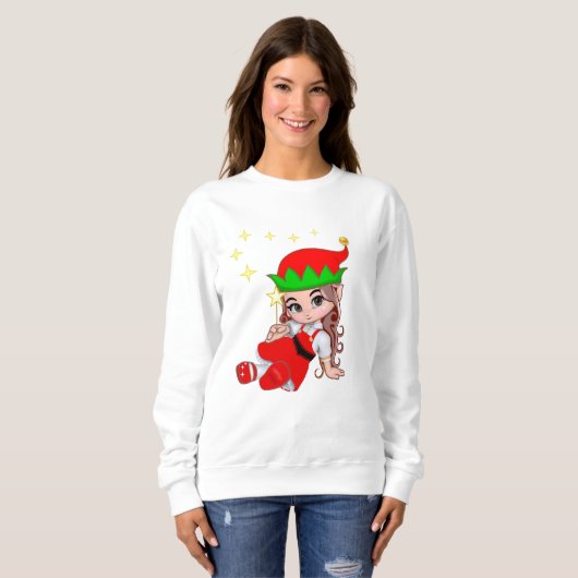 Niedlicher Elf mit Sternen Sweatshirt (Vorne ganz)