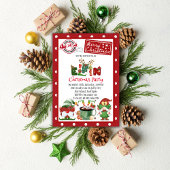 Niedlicher Elf Nordpol Weihnachts-Party Einladung