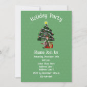 Niedlicher Elf Tree Weihnachten Einladung (Vorderseite)