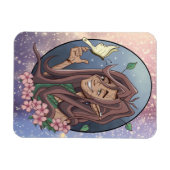 Niedlicher Elf und blasser Schmetterling Magnet (Horizontal)