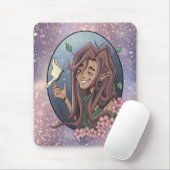 Niedlicher Elf und blasser Schmetterling Mousepad (Mit Mouse)