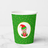 Niedlicher Elf und Golden Confetti auf Papst des G Pappbecher (Rückseite)