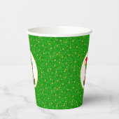 Niedlicher Elf und Golden Confetti auf Papst des G Pappbecher (Links)