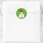 Niedlicher Elf Weihnachtsgeschenk Tag Sticker (Tasche)
