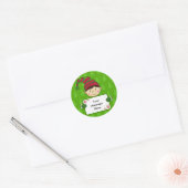 Niedlicher Elf Weihnachtsgeschenk Tag Sticker (Umschlag)