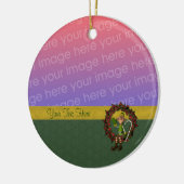 Niedlicher Elf Wreath Foto Keramikornament (Links)