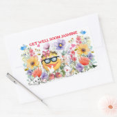 Niedlicher Emoji-Charakter wird gut Rechteckiger Aufkleber (Umschlag)