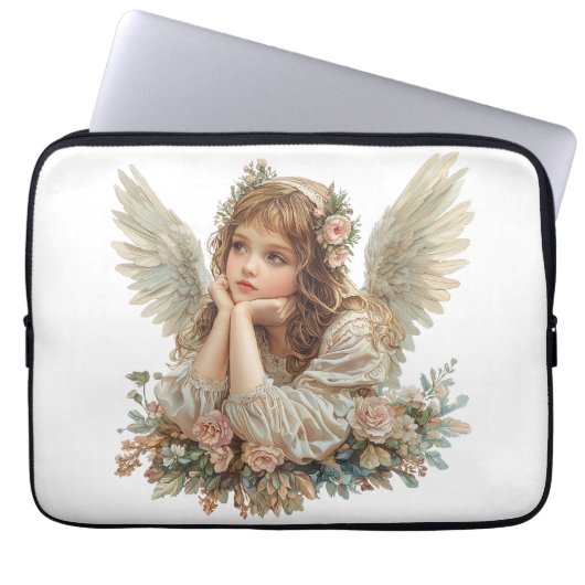 Niedlicher Engel / Cherub / Guardian Angel Laptopschutzhülle (Vorderseite)