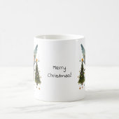 Niedlicher Engel mit Weihnachtsbaum Kaffeetasse (Mittel)