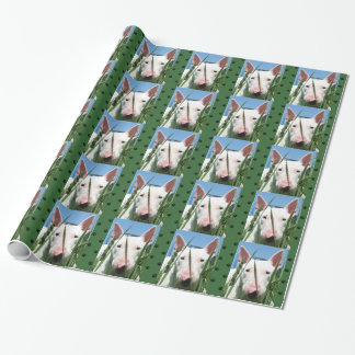 Niedlicher Englisch-Stier-Terrier #4 (dunkelgrün) Geschenkpapier
