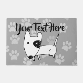 Niedlicher englischer Bull Terrier Fußmatte