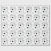 Niedlicher englischer Bull Terrier Geschenkpapier (Flach)