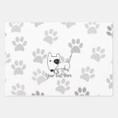 Niedlicher englischer Bull Terrier Geschenkpapier Set (Vorderseite)