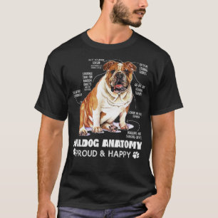 Niedlicher englischer Bulldog Anatomie Hund Lover  T-Shirt