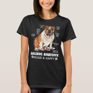 Niedlicher englischer Bulldog Anatomie Hund Lover  T-Shirt