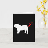 Niedlicher englischer Bulldog Besitzer Valentinsta Karte (Gelbe Blume)