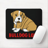 Niedlicher englischer Bulldog-Geschenk Cartoon Wel Mousepad (Mit Mouse)