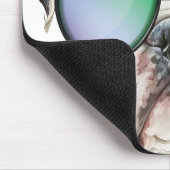 Niedlicher englischer Bulldog mit Sonnenbrille, lu Mousepad (Ecke)