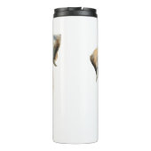 Niedlicher englischer Bulldog mit Sonnenbrille, lu Thermosbecher (Rückseite)