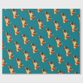 Niedlicher englischer Mastiff, der Geschenkpapier (Flach)