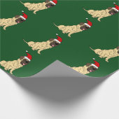 Niedlicher englischer Mastiff in der Geschenkpapier (Ecke)