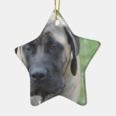 Niedlicher englischer Mastiff Keramikornament (Links)