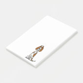 Niedlicher englischer Setter Welpen-Cartoon Post-it Klebezettel (angewinkelt)