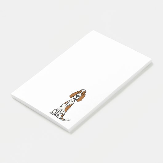 Niedlicher englischer Setter Welpen-Cartoon Post-it Klebezettel (angewinkelt)