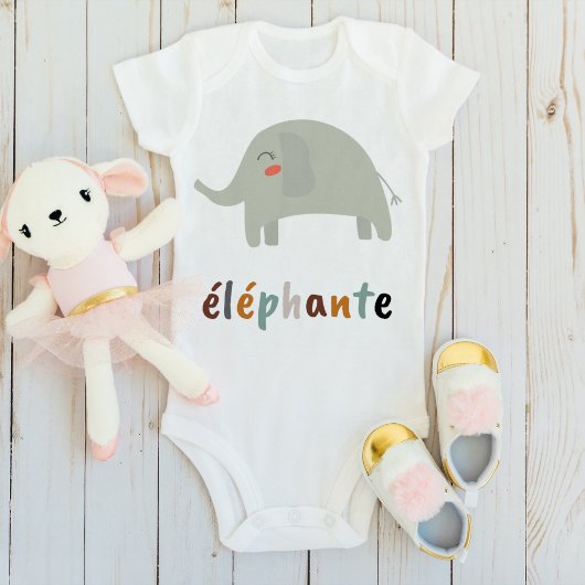 Niedlicher Entwurf von Boho éléphante Baby Strampler