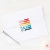 Niedlicher Entwurfsausdrucktext für Muttertag Quadratischer Aufkleber (Umschlag)