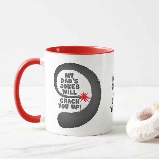 Niedlicher Entwurfstext, der durch die Witze meine Tasse (Mit Donut)